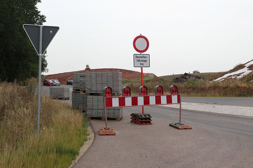 Die Anschlussstelle zwischen Gro&szlig;wechsungen und der B 243
