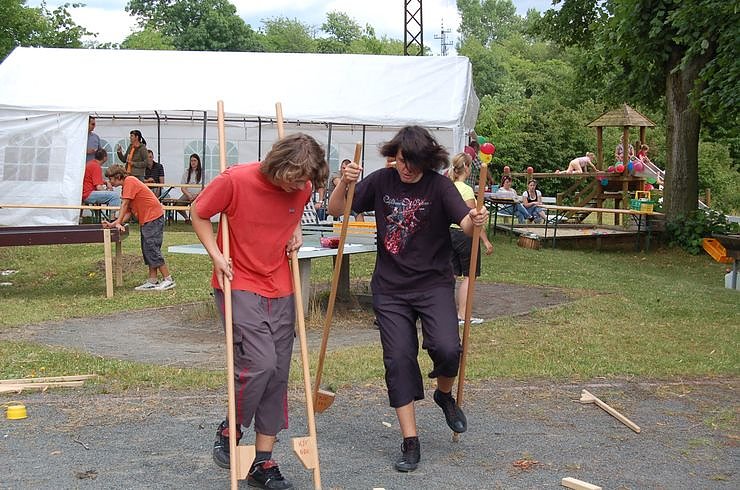 Spielplatzfest auf Spielplatz
