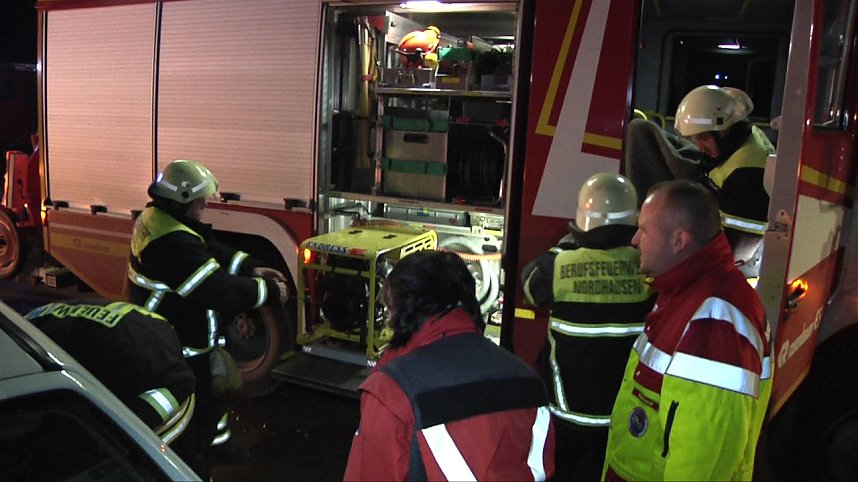 Einsatz entlang der neuen Strecke