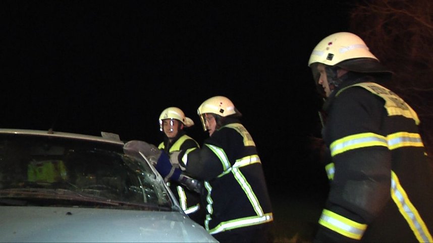 Einsatz entlang der neuen Strecke