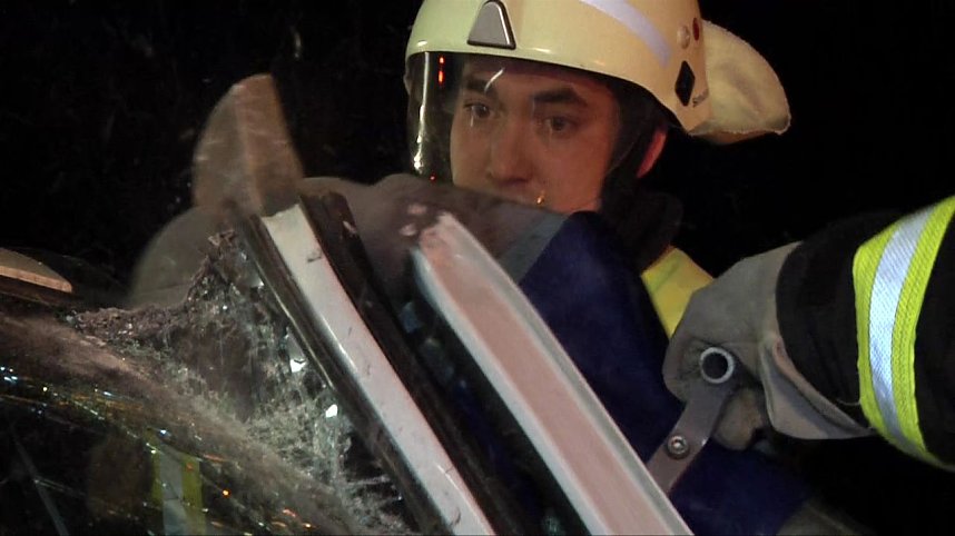 Einsatz entlang der neuen Strecke