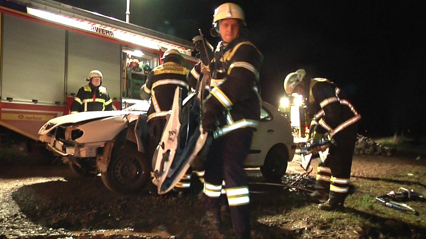 Einsatz entlang der neuen Strecke