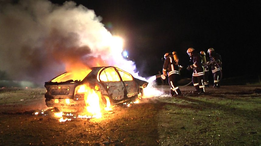 Einsatz entlang der neuen Strecke