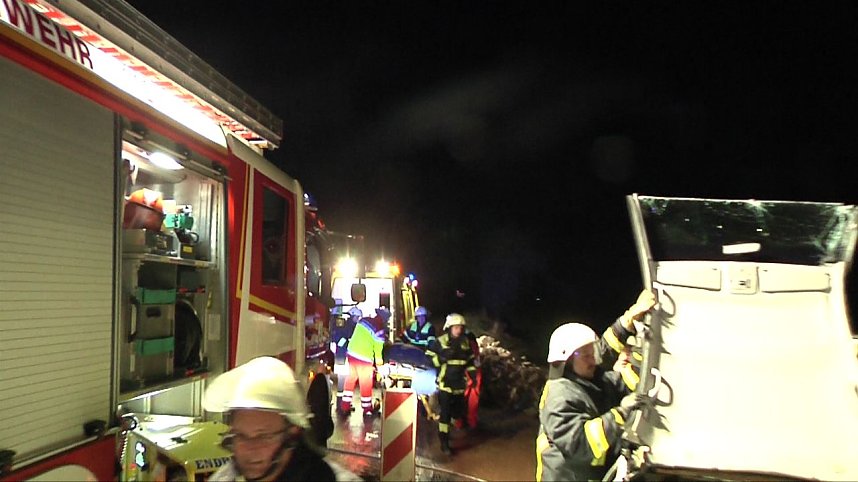 Einsatz entlang der neuen Strecke