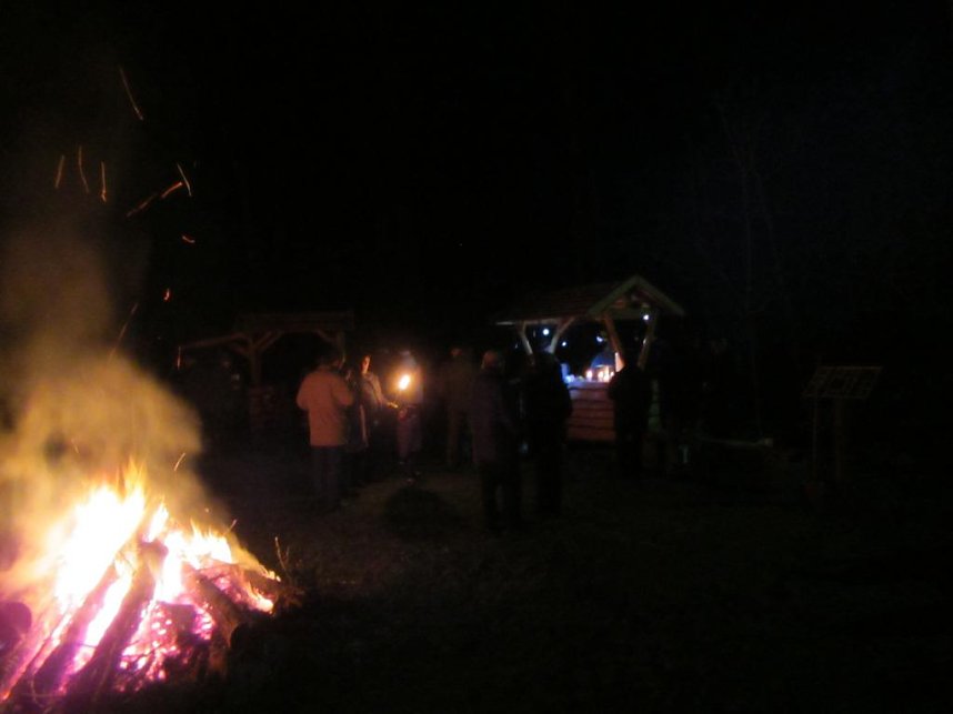 Mit Fackeln unterwegs