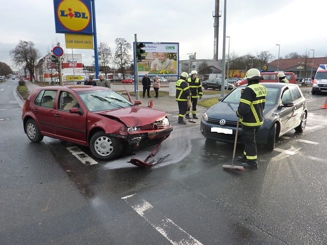 Crash auf der Kreuzung