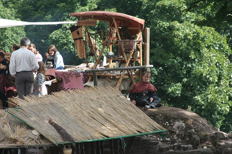 historisches Spektakel auf der Burgruine Hohnstein