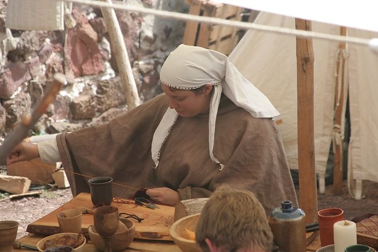 historisches Spektakel auf der Burgruine Hohnstein