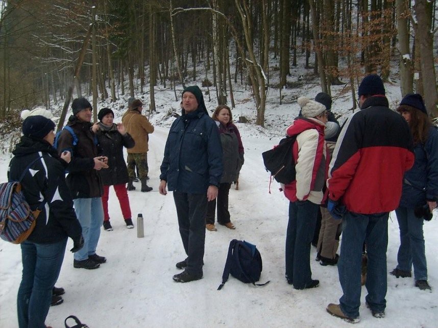 Taucher an Land unterwegs