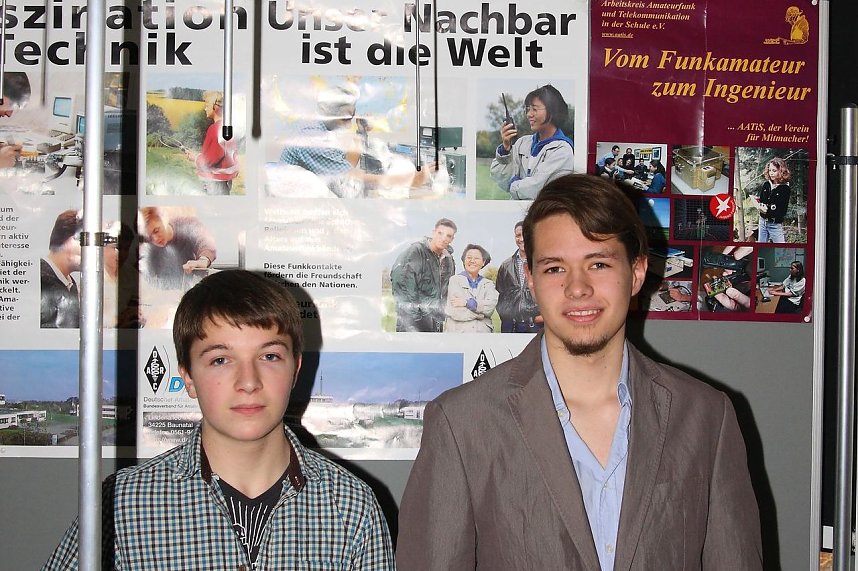 Florian Teller und Andreas Grohmann (v.l.) stellten das Thema Funkamateur vor