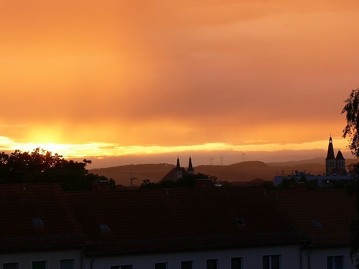 Abendhimmel &uuml;ber Nordhausen
