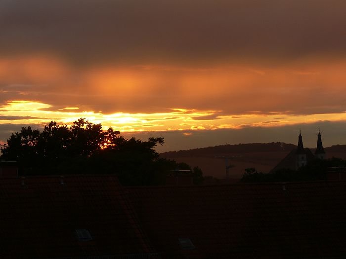Abendhimmel &uuml;ber Nordhausen