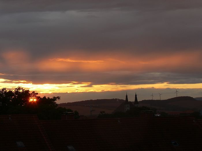 Abendhimmel &uuml;ber Nordhausen
