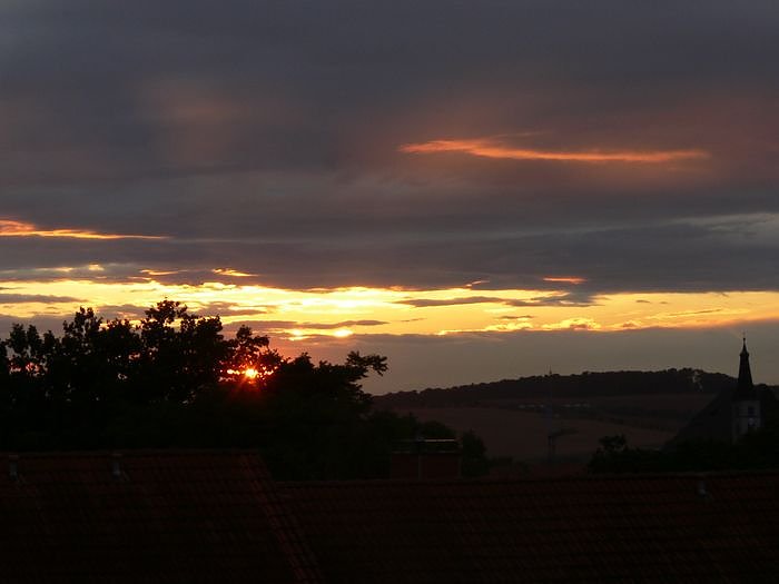 Abendhimmel &uuml;ber Nordhausen