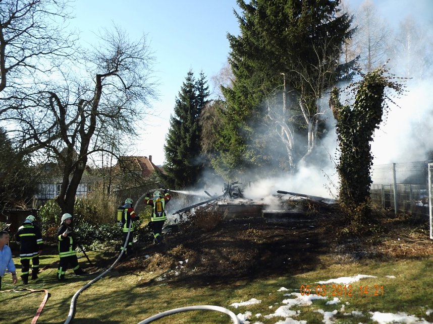Gartenlaube brannte nieder