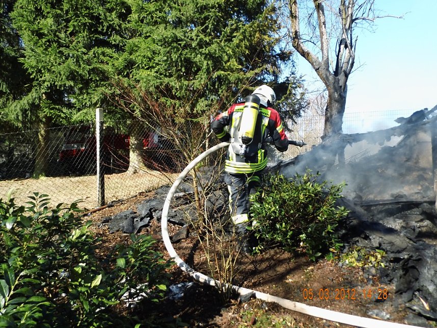 Gartenlaube brannte nieder
