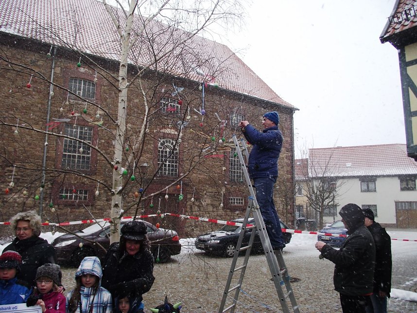 Osterbaum in Heringen geschm&uuml;ckt