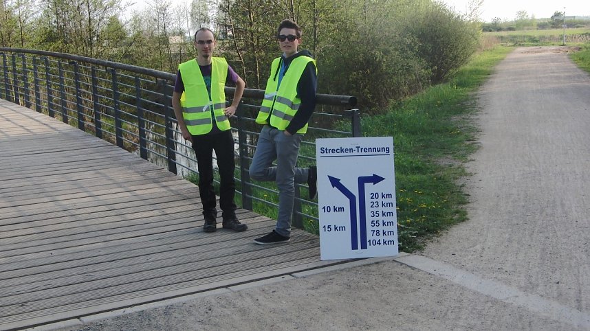 104 Kilometer gewandert