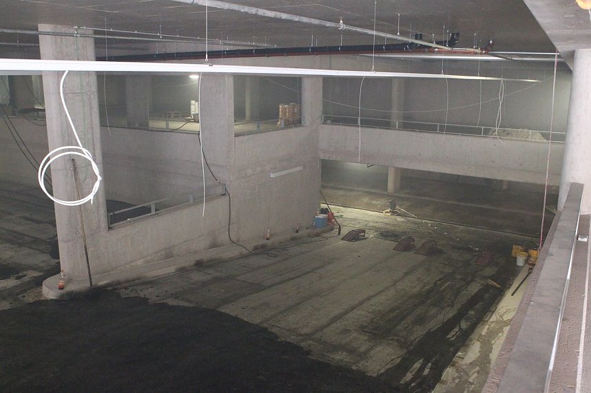Blick in die Tiefgarage