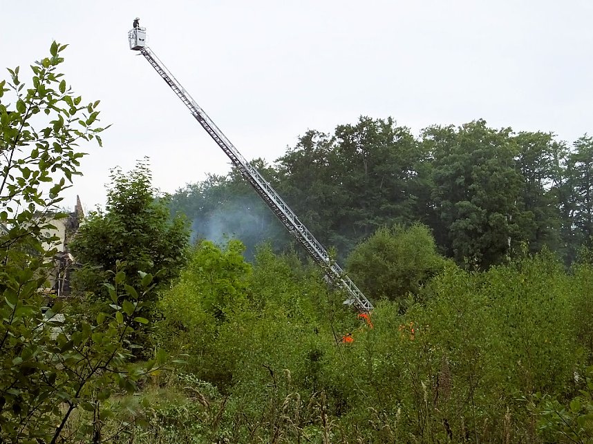 Albrechtshaus abgebrannt