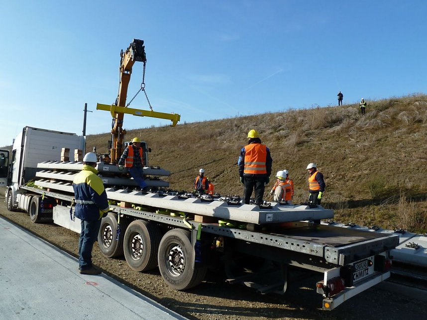 Verladung an der Baustelle