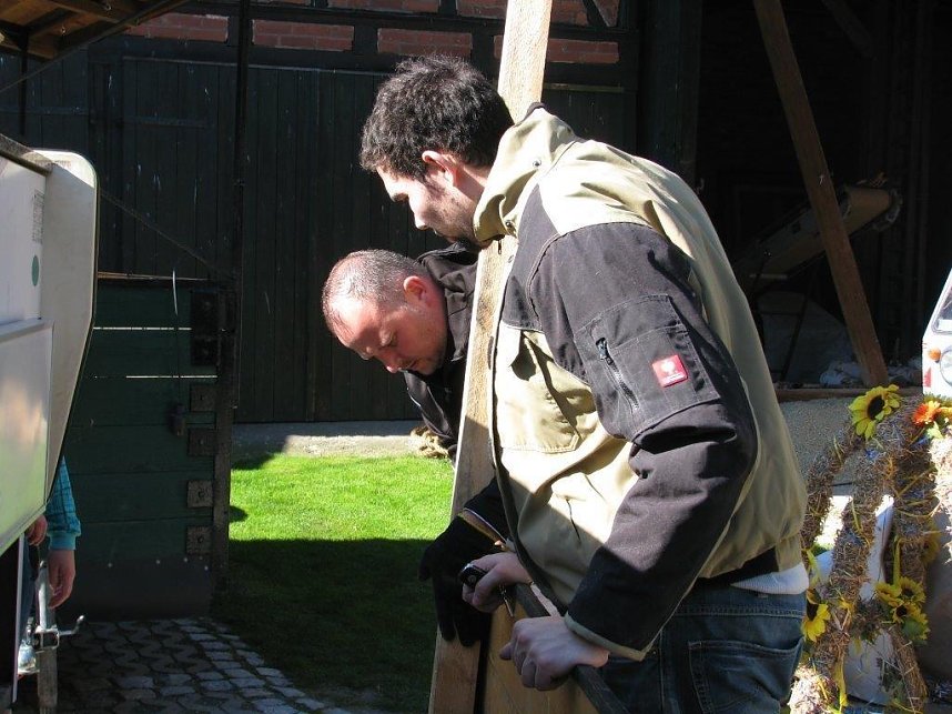 Kirmesvorbereitungen in Obergebra