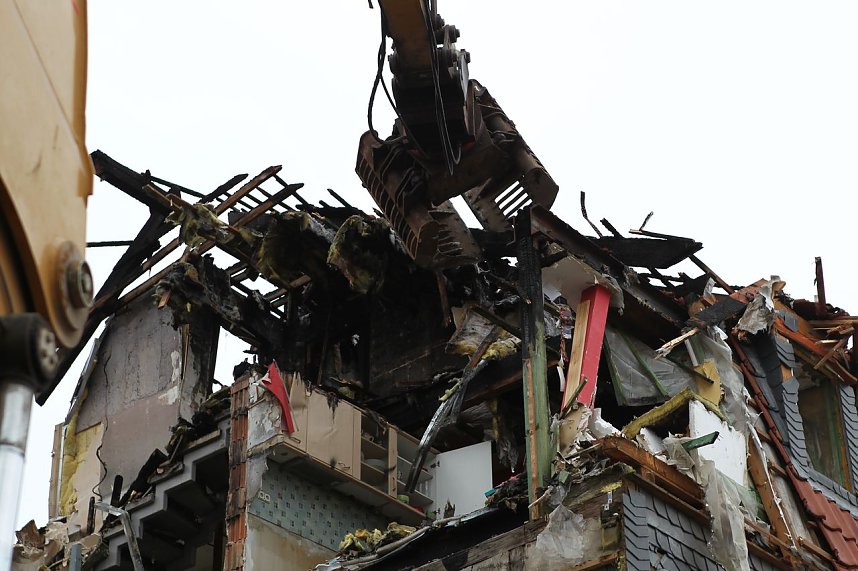 Abriss einer Brandruine