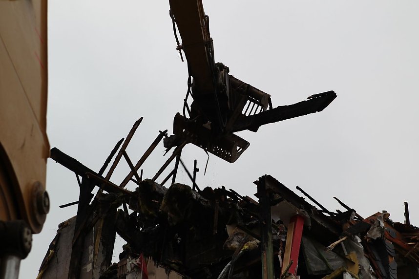 Abriss einer Brandruine