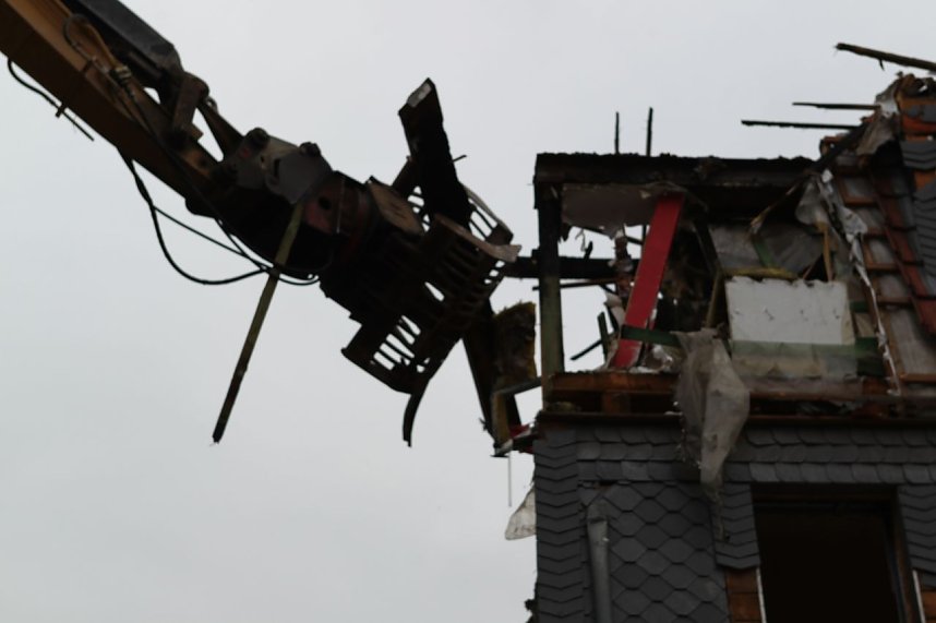 Abriss einer Brandruine