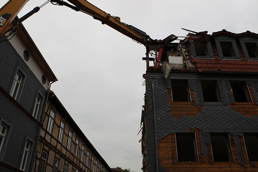 Abriss einer Brandruine