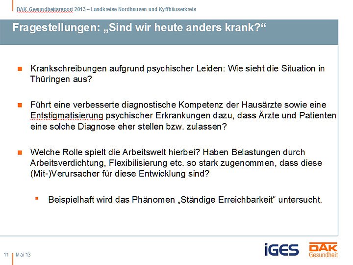 Entwicklung Krankenstand in der Region