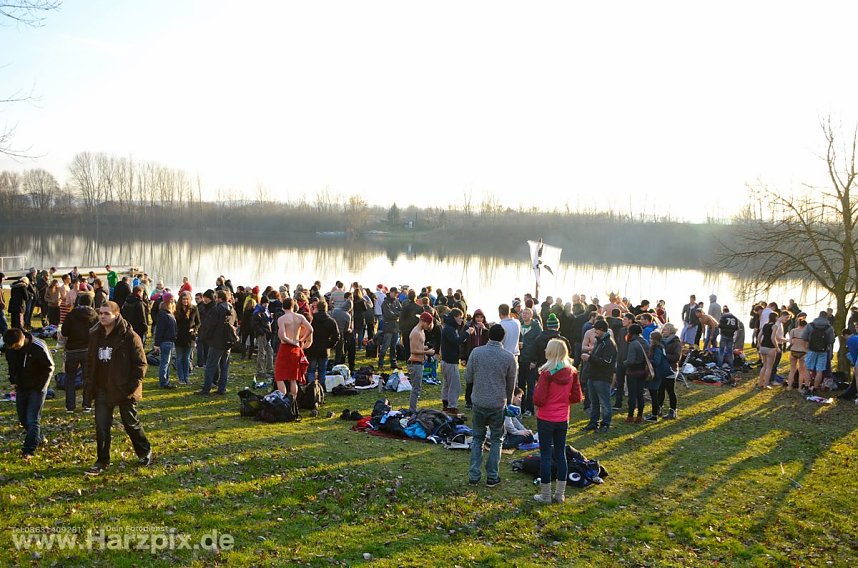 Eisbaden der FH Nordhausen