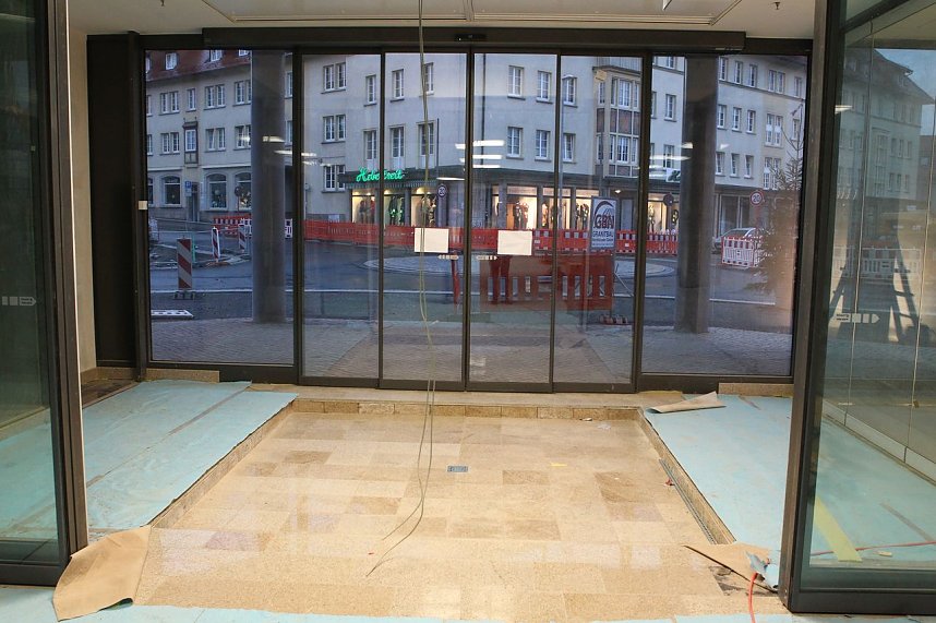 Blick aus dem k&uuml;nftigen Haupteingang