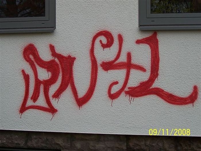 Schmierereien in M&uuml;hlhausen