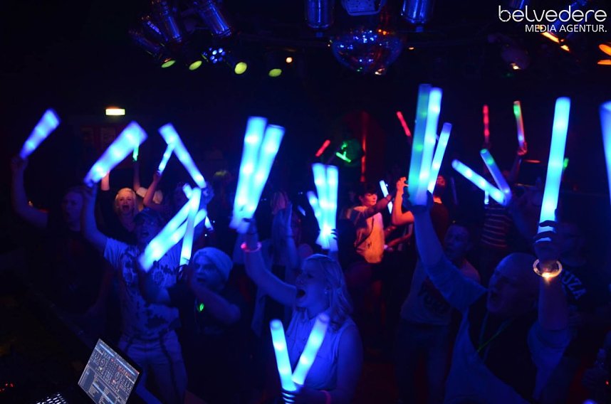 Viele bunte Lichter im Sax