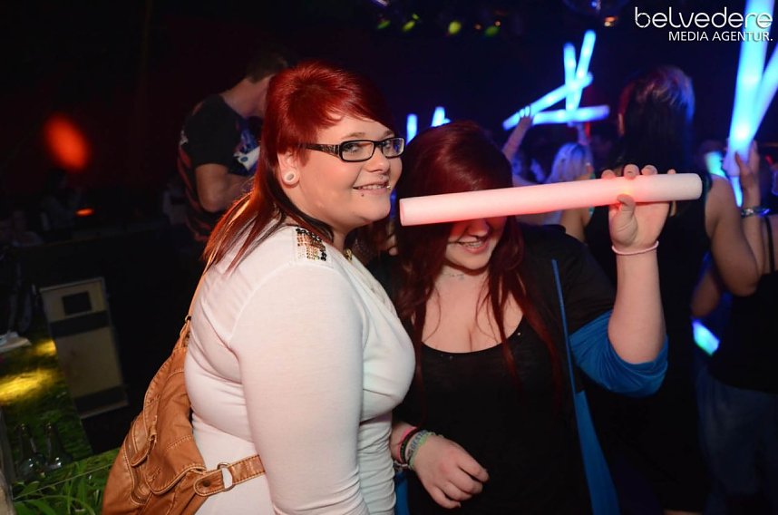 Viele bunte Lichter im Sax