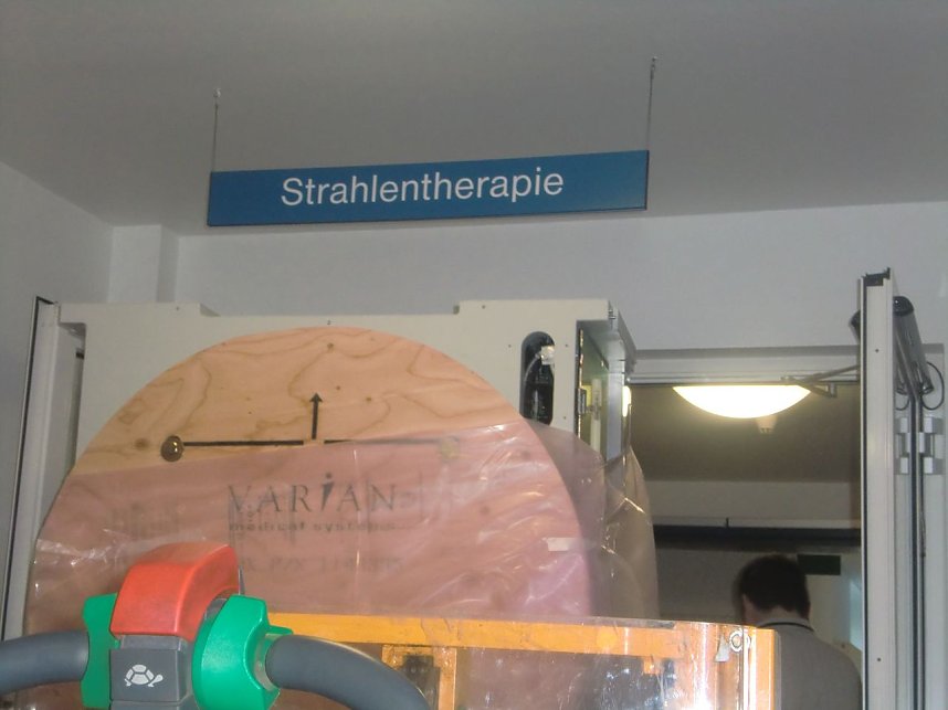 Luftkissentransport in der Strahlentherapie