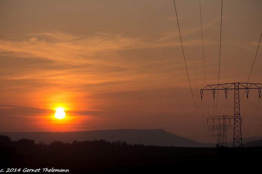 Sonnenuntergang bei Bleicherode
