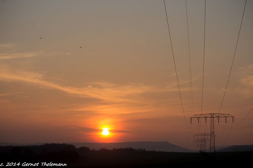 Sonnenuntergang bei Bleicherode