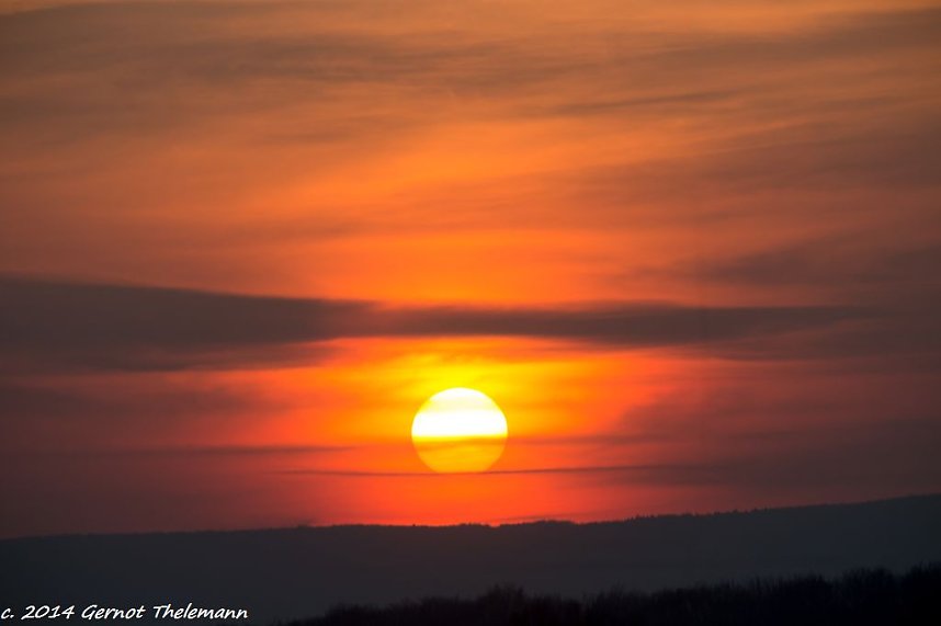 Sonnenuntergang bei Bleicherode