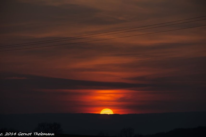 Sonnenuntergang bei Bleicherode