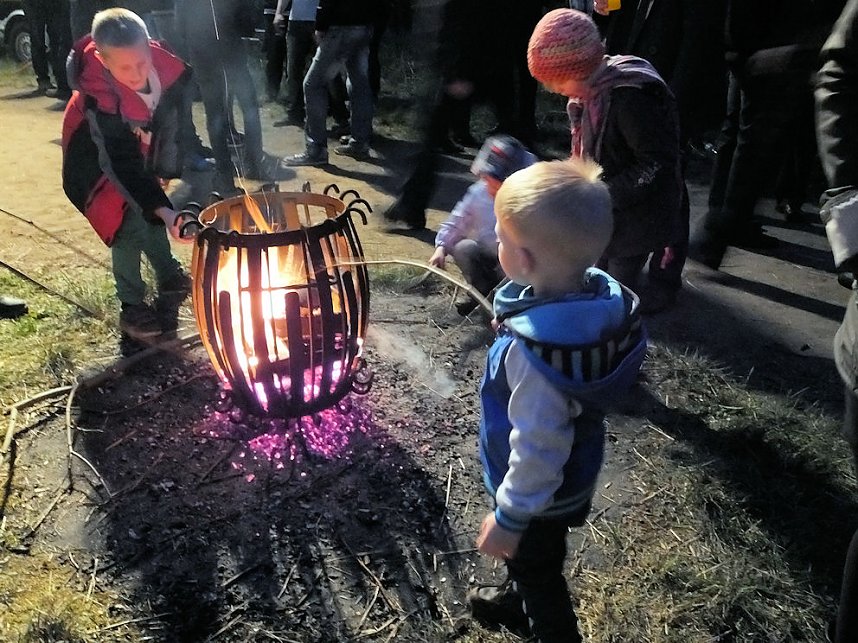 Osterfeuer in Nordhausen Nord