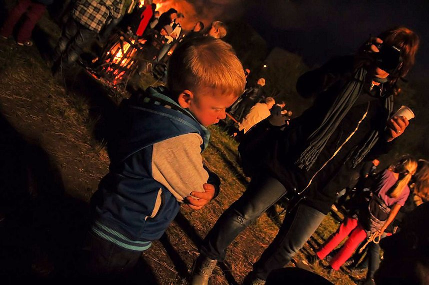 Osterfeuer in Nordhausen Nord