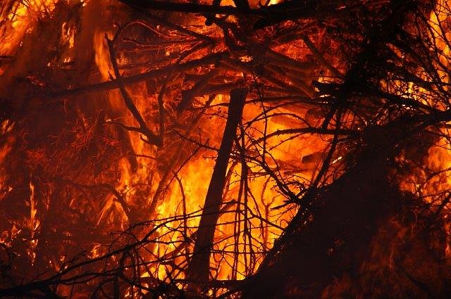 Osterfeuer in Obergebra