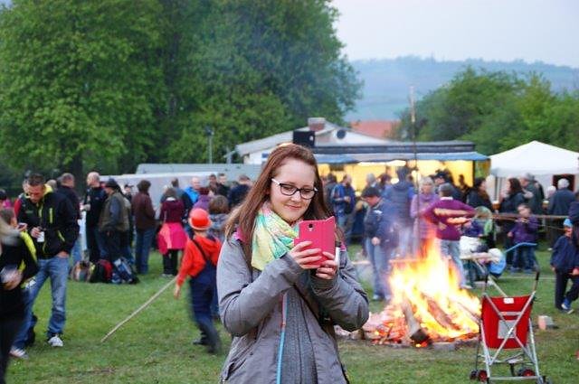 Osterfeuer in Obergebra