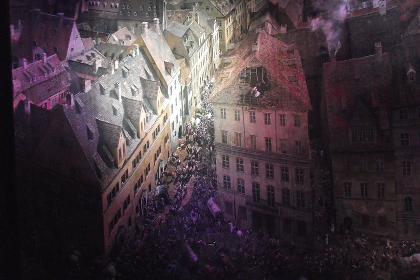 Unterwegs: Asisis�Monumentalwerk zeigt Leipzig nach der V&ouml;lkerschlacht von 1813.