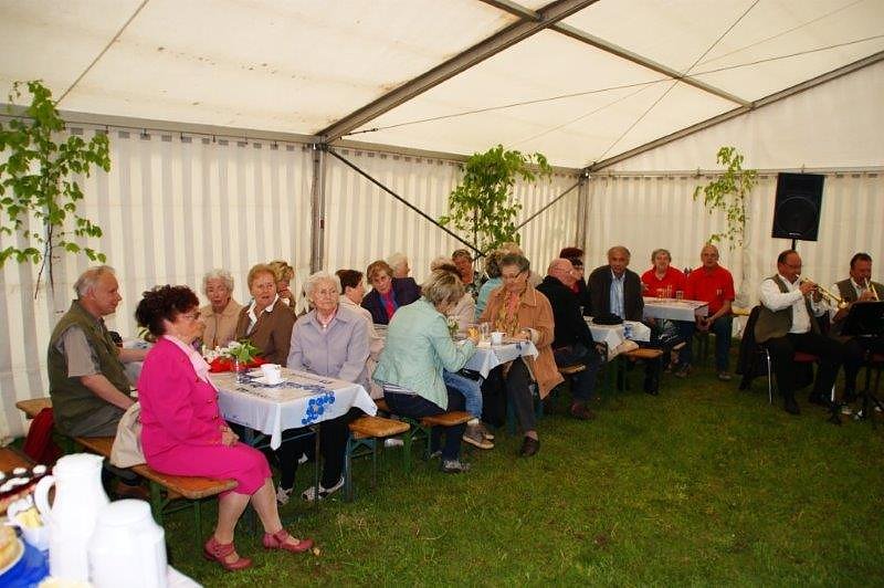 Maibaum in Obergebra gesetzt