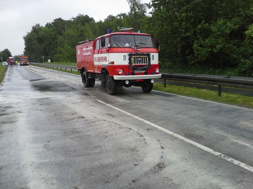 Einsatz auf der Bundesstra&szlig;e