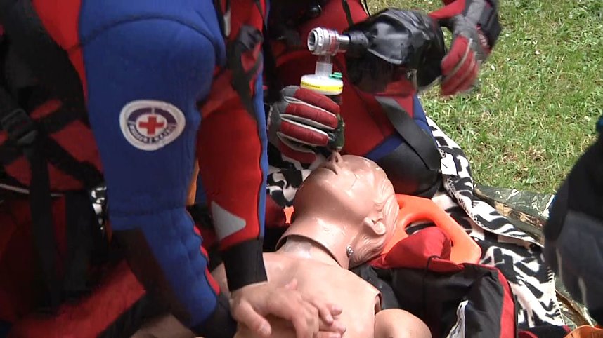 Wasserretter im Einsatz