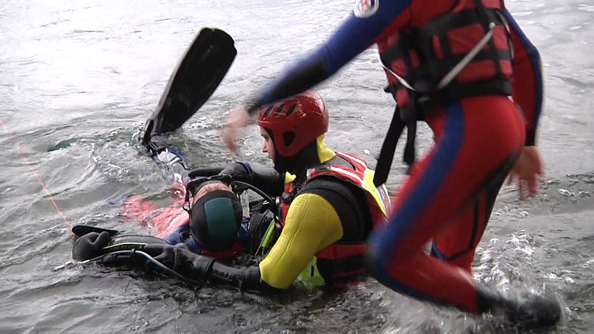 Wasserretter im Einsatz